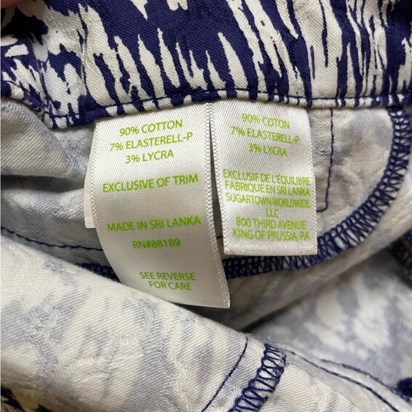 Lilly Pulitzer Kelly Stretch Short Bright Navy Pineapple Party Size 4 Beach - Picture 4 of 7